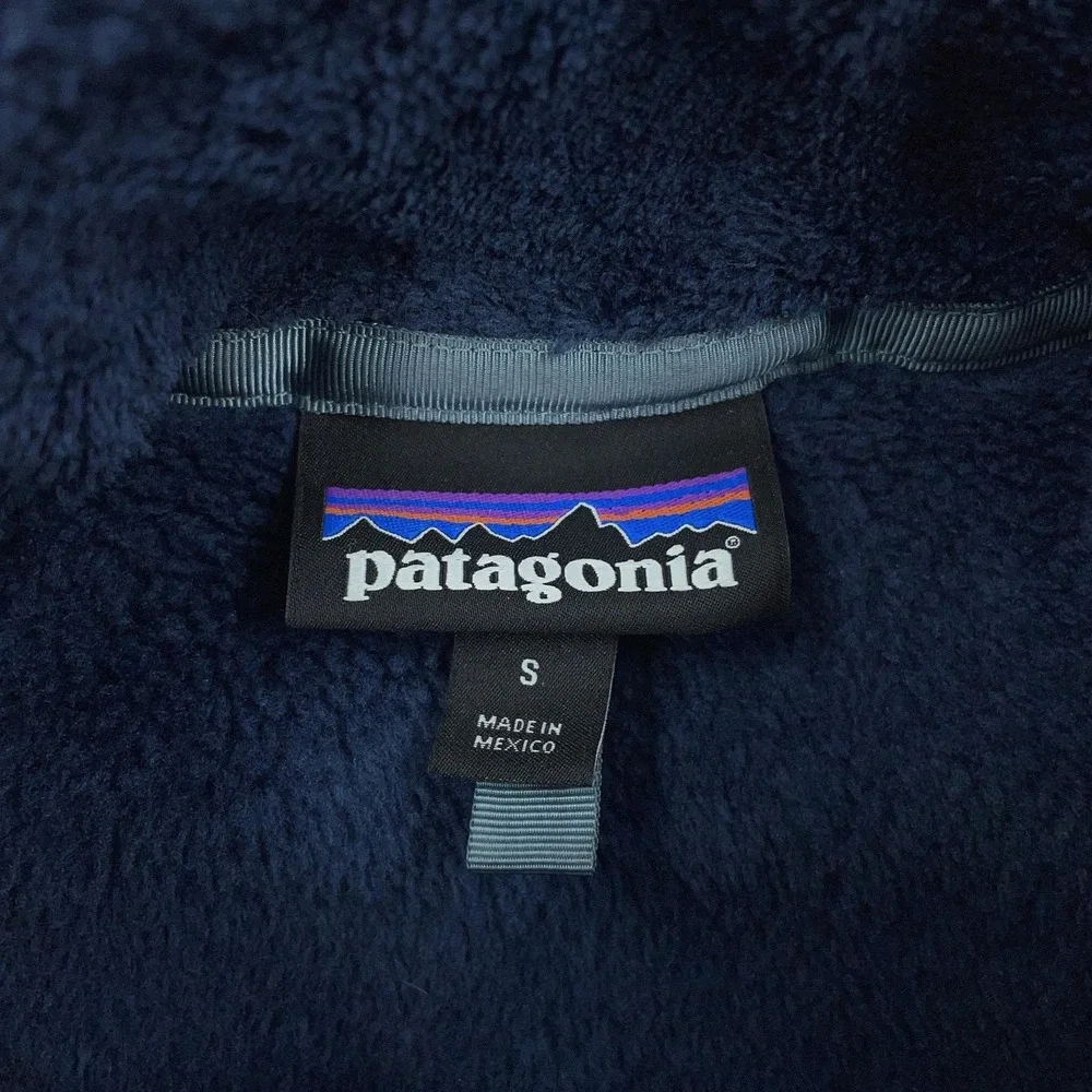 Patagonia Fleece Snap-T Pullover Womens Small Navy Blue Re-Tool Polartec Thermal